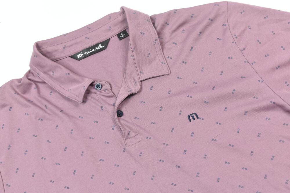 Travis Mathew Polo Shirt Mens XL Dusty Rose Classic Fit Short Sleeve Stretch